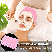 Whaline Spa Facial Headband Make Up Wrap Head Terry Cloth Headband Adjustable Towel Band For Face Washing Shower Facial Cover 3