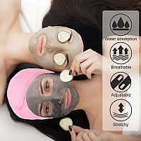 Whaline Spa Facial Headband Make Up Wrap Head Terry Cloth Headband Adjustable Towel Band For Face Washing Shower Facial Cover 3