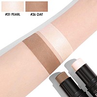 Focallure 2 Pcs Mineral Cream Contour Stickmoisturize Highlighter And Bronzer Pennon Stick Face Brightens Shades Pencillong