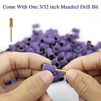 200 Pcs Sanding Bands For Nail Drill 120 Grits Sanding Bands Drill Bits For Nails Set Mandrel Nail Drill Bit For Acrylic Nail