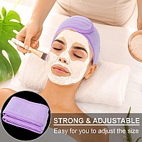 Whaline Spa Facial Headband Make Up Wrap Head Terry Cloth Headband Adjustable Towel Band For Face Washing Shower Facial Cover 3