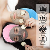 Whaline Spa Facial Headband Make Up Wrap Head Terry Cloth Headband Adjustable Towel Band For Face Washing Shower Facial Cover 3