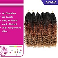 Ayana Goddess Crochet Box Braids Curly Ends 144 Strands 22 Inch Bohomian Crochet Braids Box Braids Crochet Box Braids Curly Ends