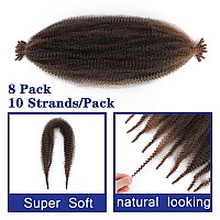 Springy Afro Twist Hair 8 Pack 24 Inches Preseparated Marley Twist Braiding Hair Spring Twist Hair Afro Twist Hair For Soft Loc