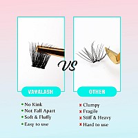 Vavalash Lash Clusters 72 Pcs Diy Eyelash Cluster Extension Light And Soft 72 Clusters Lashes Extensions Easy Full Mega Volume L