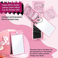 Lash Clusters 96Pcs Cluster Lashes Rotary Mirror Case Individual Lashes Diy Lash Extension Eyelash Clusters 1016 Mix Fluffy Wi