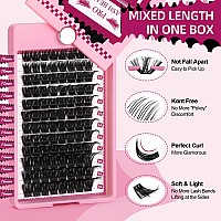 Lash Clusters 96Pcs Cluster Lashes Rotary Mirror Case Individual Lashes Diy Lash Extension Eyelash Clusters 1016 Mix Fluffy Wi