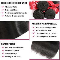 Yocytu 10A Human Hair Bundles 26 28 30 Inch Brazilian Straight Hair Bundles 100 Unprocessed Virgin Weave 3 Bundles Human Hair R