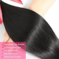 Yocytu 10A Human Hair Bundles 26 28 30 Inch Brazilian Straight Hair Bundles 100 Unprocessed Virgin Weave 3 Bundles Human Hair R