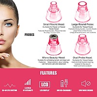 Blackhead Remover Pore Vacuum Face Suction Pore Cleanser 5 Suction Power Electric Blackhead Extractor Tool 4 Probes Blackhea