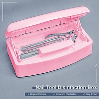 Ranrose Nail Tools Clean Box Plastic Nail Tray For Cleaning Container Plastic Clean Box Storage Organizer For Nail Manicure Tool