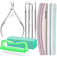 Fandamei Nail Tools Nail Care Tool Kit Nail Files 100180 Nail Buffer Block Cuticle Nippers Cuticle Pusher Cuticle Peeler