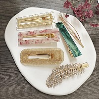 Mehayi 20 Pcs Pearl Hair Clips Set Fashion Korean Acrylic Resin Hair Barrettes Bobby Pins Hairpins For Women And Ladies Girls H