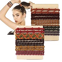 Hair Ties For Women Girls 20 Pcs Boho Dualuse Bracelets And Hair Tie For Thick Hairpony Tails No Damage No Crease Elastics H