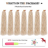 Blonde Soft Locs Crochet Hair 20 Inch 7 Packs Faux Locs Hair Extensions Wavy Goddess Hair Locs Braids Hair