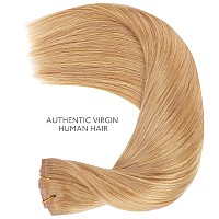 Wennalife Seamless Clip In Hair Extensions Human Hair 14 Inch 130G 7Pcs Strawberry Blonde Real Hair Extensions Clip In Human Ha