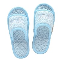 Loopuinhom Cotton Waffle House Slippers For Women Lightweight Open Toe Washable Portable Foldable Comfortable Guest Hotel Trave