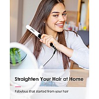 Fabuday Hair Straightener Flat Iron For Women Fast Heat Up Dual Voltage Led Display 12 Adjustabel Temp Auto Shut Off Strai