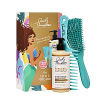 Carol's Daughter and Disney's The Little Mermaid Hair Care Gift Set for Curly Hair, Includes Goddess Strength Leave In Conditioner, Kid's Brush and Comb, 10 Fl Oz