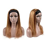 Tnice Ombre Headband Wig Human Hair Straight 12 Inch 427 Highlight Headband Wigs For Black Women Glueless None Lace Front Human