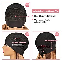 Tnice Ombre Headband Wig Human Hair 427 Highlight Straight Headband Wigs For Black Women Glueless 26 Inch None Lace Front Human