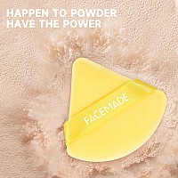 Facemade 6 Pieces Face Powder Puff With A Travel Case Soft Makeup Puff With A Container Triangle Velour Makeup Sponge Beauty