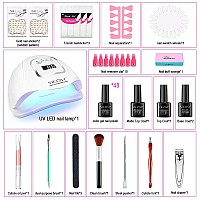 Vicovi 52Pcs Gel Nail Polish Kit With Uv Light 48 Colors Gel Nail Polish Set With Glossy Matte Top Base Coat Nail Lamp Manicure