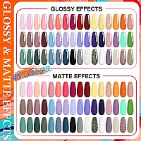 Vicovi 52Pcs Gel Nail Polish Kit With Uv Light 48 Colors Gel Nail Polish Set With Glossy Matte Top Base Coat Nail Lamp Manicure