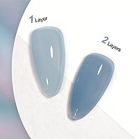 Gaoy Jelly Nude Blue Gel Nail Polish 16Ml Sheer Neutral Translucent Soak Off Gel Polish Uv Light Cure For Nail Art Diy 1722 H