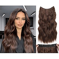 Invisible Wire Hair Exetensions 20 Inch Clip In Hair Extensions With Invisible Wire Adjustabel Size Long Wave Hair Extensions Wi