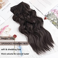 Invisible Wire Hair Exetensions 20 Inch Clip In Hair Extensions With Invisible Wire Adjustabel Size Long Wave Hair Extensions Wi