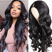 Dosacia V Part Wigs Body Wave Brazilian Virgin Human Hair Wigs For Black Women Upgrade U Part Glueless Wigs Full Head Clip In Ha