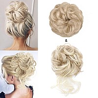 Kethbe Messy Bun Hair Piece Tousled Updo Hair Buns Extension Elastic Hair Band Hair Pieces Curly Hair Bun Scrunchie For Women 2