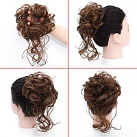 Kethbe Messy Bun Hair Piece Tousled Updo Hair Buns Extension Elastic Hair Band Hair Pieces Curly Hair Bun Scrunchie For Women 2