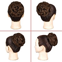 Kethbe Messy Bun Hair Piece Tousled Updo Hair Buns Extension Elastic Hair Band Hair Pieces Curly Hair Bun Scrunchie For Women 2