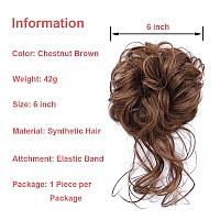 Kethbe Messy Bun Hair Piece Tousled Updo Hair Buns Extension Elastic Hair Band Hair Pieces Curly Hair Bun Scrunchie For Women 2