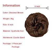 Kethbe Messy Bun Hair Piece Tousled Updo Hair Buns Extension Elastic Hair Band Hair Pieces Curly Hair Bun Scrunchie For Women 2