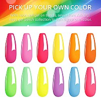 Aimeili Gel Nail Polish Set Neon Collection 12 Colors Hot Pink Blue Yellow Green Soak Off Led Bright Spring Summer Gel Nail Poli