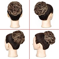 Kethbe Messy Bun Hair Piece Tousled Updo Hair Buns Extension Elastic Hair Band Hair Pieces Curly Hair Bun Scrunchie For Women 2