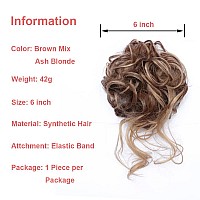 Kethbe Messy Bun Hair Piece Tousled Updo Hair Buns Extension Elastic Hair Band Hair Pieces Curly Hair Bun Scrunchie For Women 2