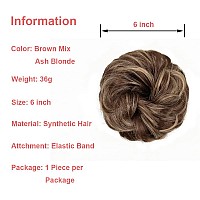 Kethbe Messy Bun Hair Piece Tousled Updo Hair Buns Extension Elastic Hair Band Hair Pieces Curly Hair Bun Scrunchie For Women 2