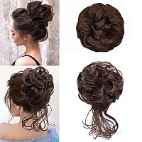 Kethbe Messy Bun Hair Piece Tousled Updo Hair Buns Extension Elastic Hair Band Hair Pieces Curly Hair Bun Scrunchie For Women 2