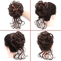 Kethbe Messy Bun Hair Piece Tousled Updo Hair Buns Extension Elastic Hair Band Hair Pieces Curly Hair Bun Scrunchie For Women 2