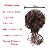 Kethbe Messy Bun Hair Piece Tousled Updo Hair Buns Extension Elastic Hair Band Hair Pieces Curly Hair Bun Scrunchie For Women 2