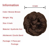 Kethbe Messy Bun Hair Piece Tousled Updo Hair Buns Extension Elastic Hair Band Hair Pieces Curly Hair Bun Scrunchie For Women 2