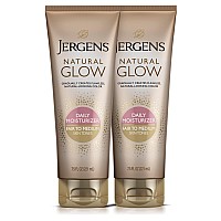 Jergens Natural Glow Sunless Tanning Lotion Self Tanner Fair To Medium Skin Tone Daily Moisturizer 75 Oz Pack Of 2