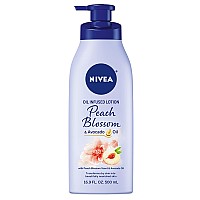 Nivea Oil Infused Peach Blossom And Avocado Oil Body Lotion Nongreasy Peach Blossom Scented Lotion Moisturizes For 24 Hours