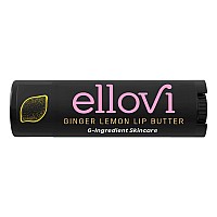 Ellovi Natural Lip Butter Lip Balm Ginger Lemon Pure Enough To Eat Made With Just 6 Vegan Ingredients 100 Natural Org