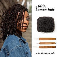 Familocs Tight Afro Kinky Bulk 100 Human Hair For Draedlock Extensions Repair Locs Twists And Braids 3 Bundlespackage 18 I