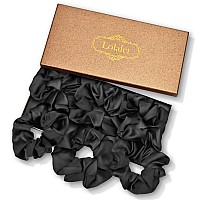 Lolalet Scrunchies for Women, Satin Hair Scrunchies Softer Than Silk Hair Ties for Hair Sleep, Big Scrunchy Ponytail Holder with Elastic Hair Bands for Girls Thick Thin Curly Hair -6 Pack, Style F